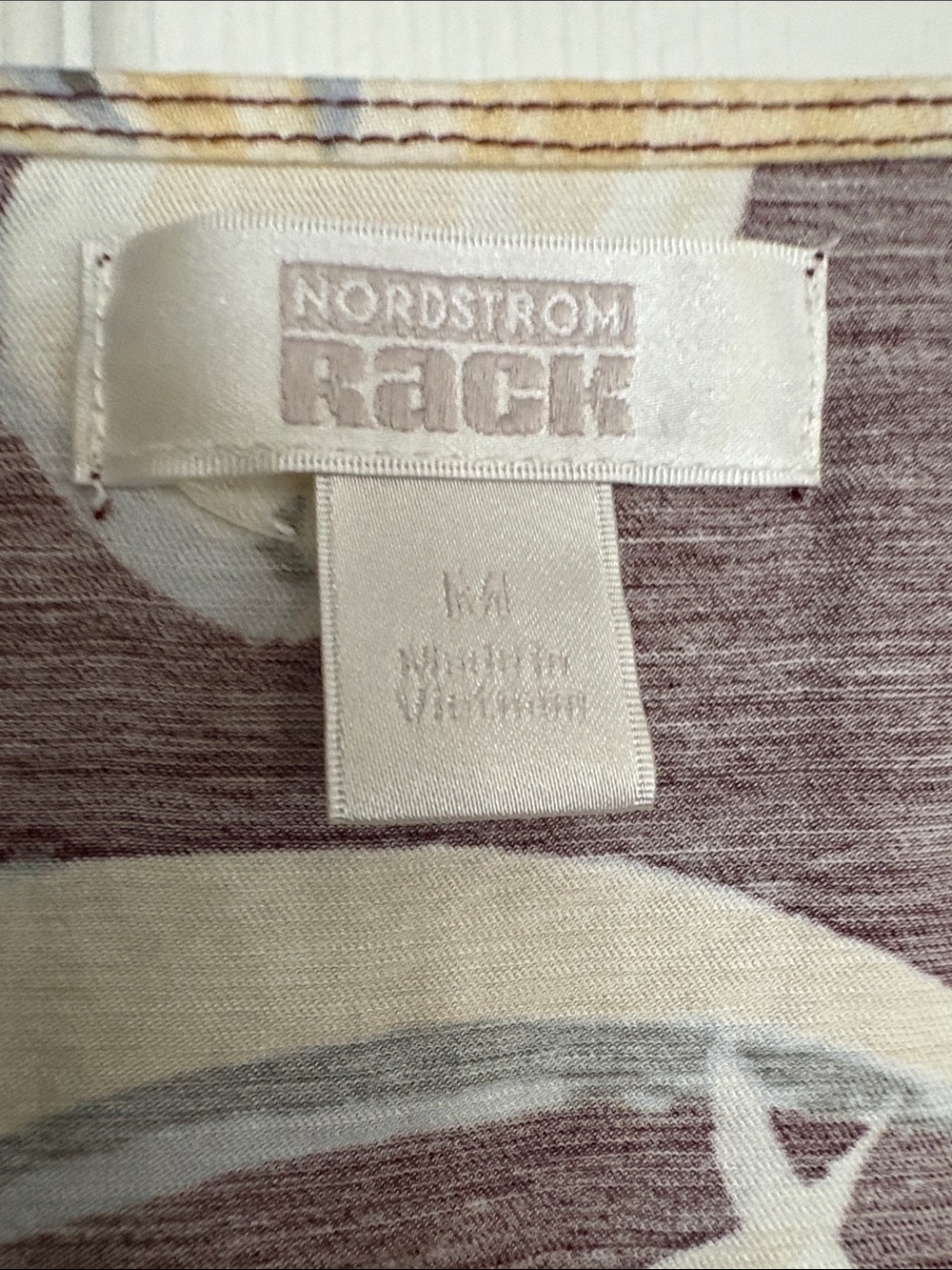 Nordstrom Brown Midi Dress with Cream Floral Motif - Picture 2 of 3
